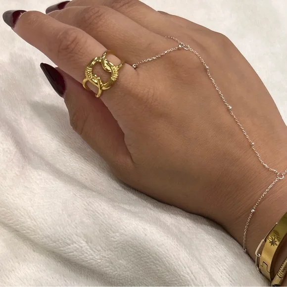 18k gold waterproof jewelry,sweat proof,tarnish free, Hypoallergenic,adjustable - Picture 3 of 5